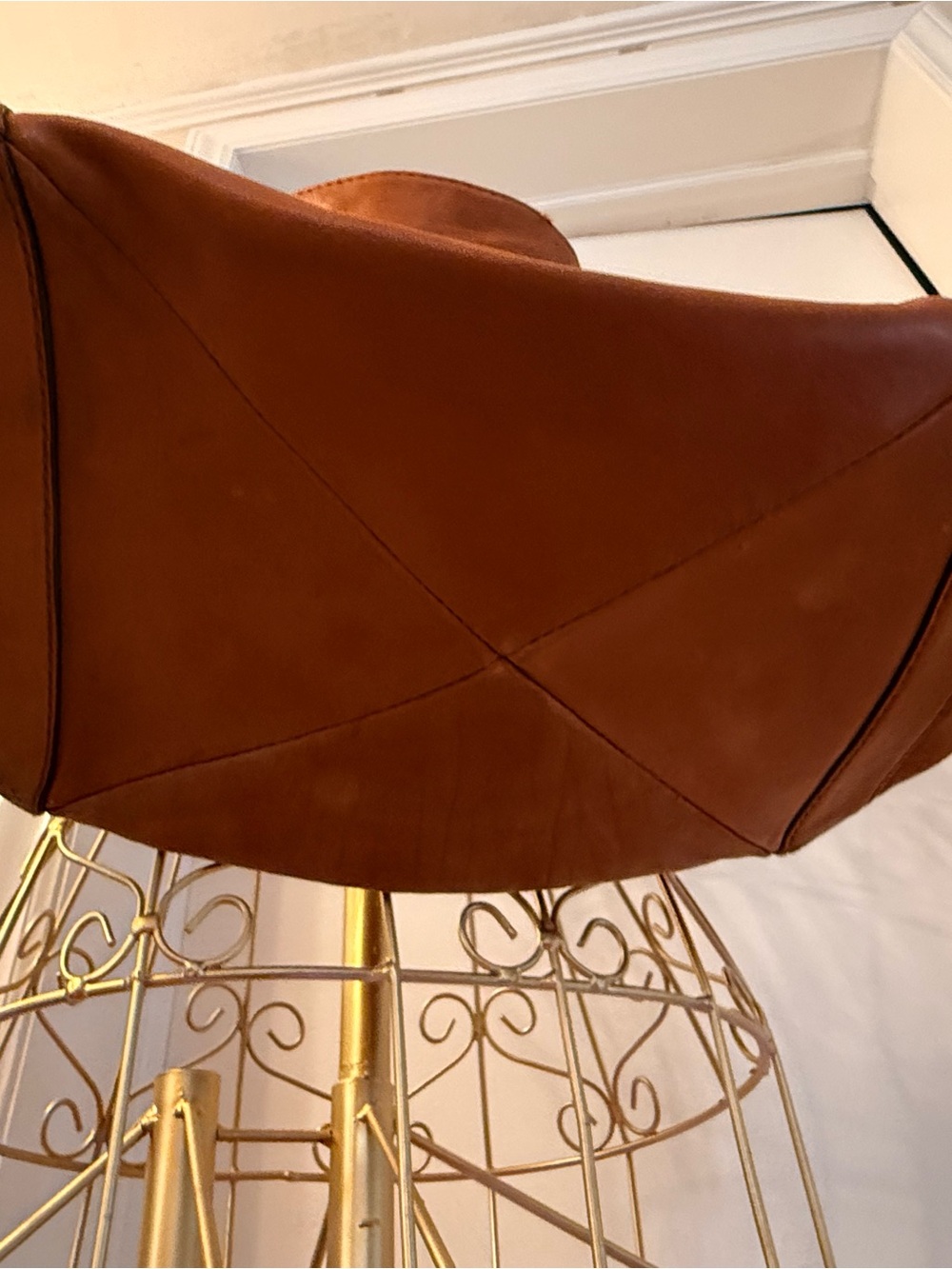Michael Kors Women's Leather Shoulder Bag in Cognac Brown with  Gold Chain Strap - Picture 7 of 15